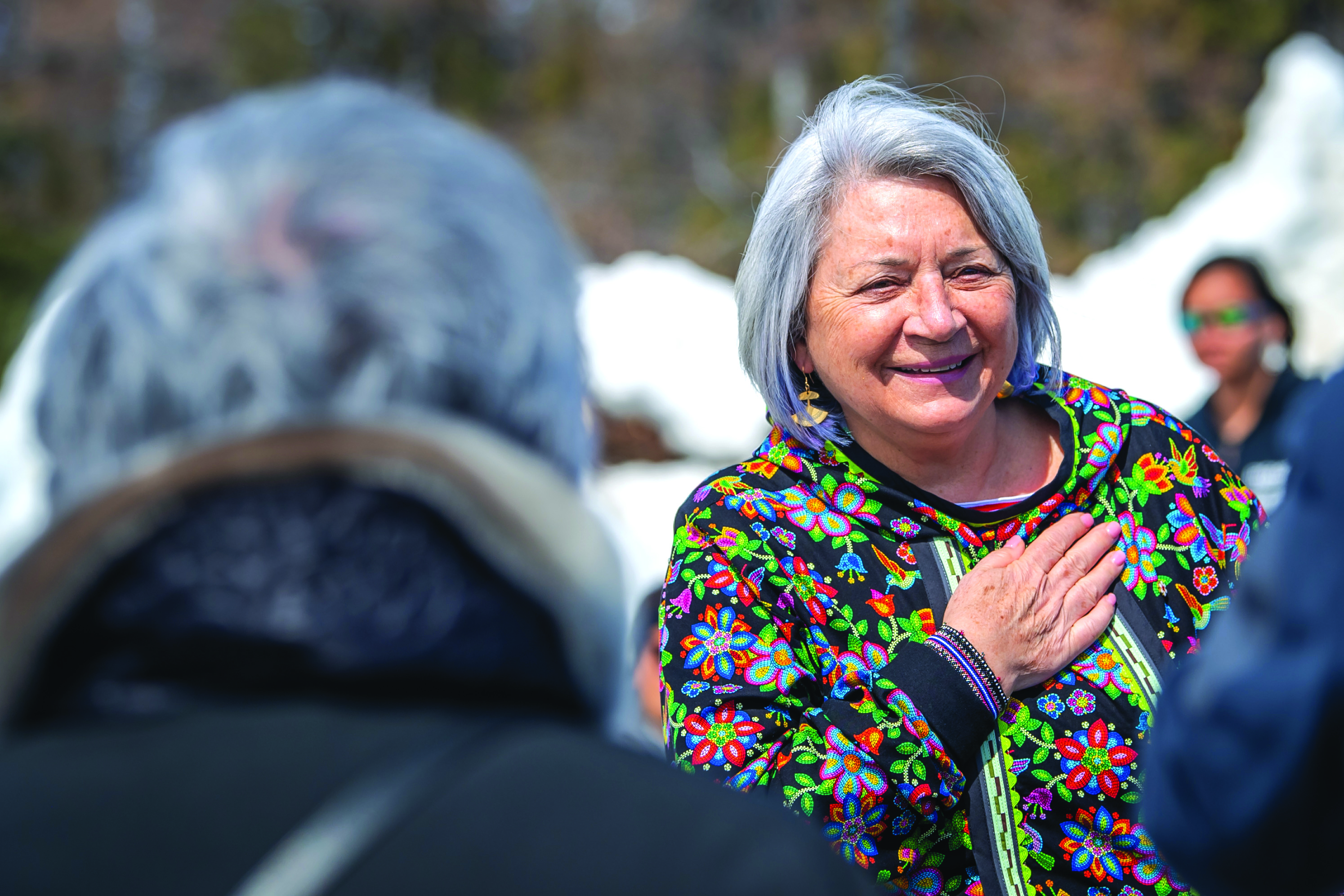 Mary Simon in Kuujjuaq in May 2022. (Photo by Sgt. Mathieu St-Amour/Rideau Hall)