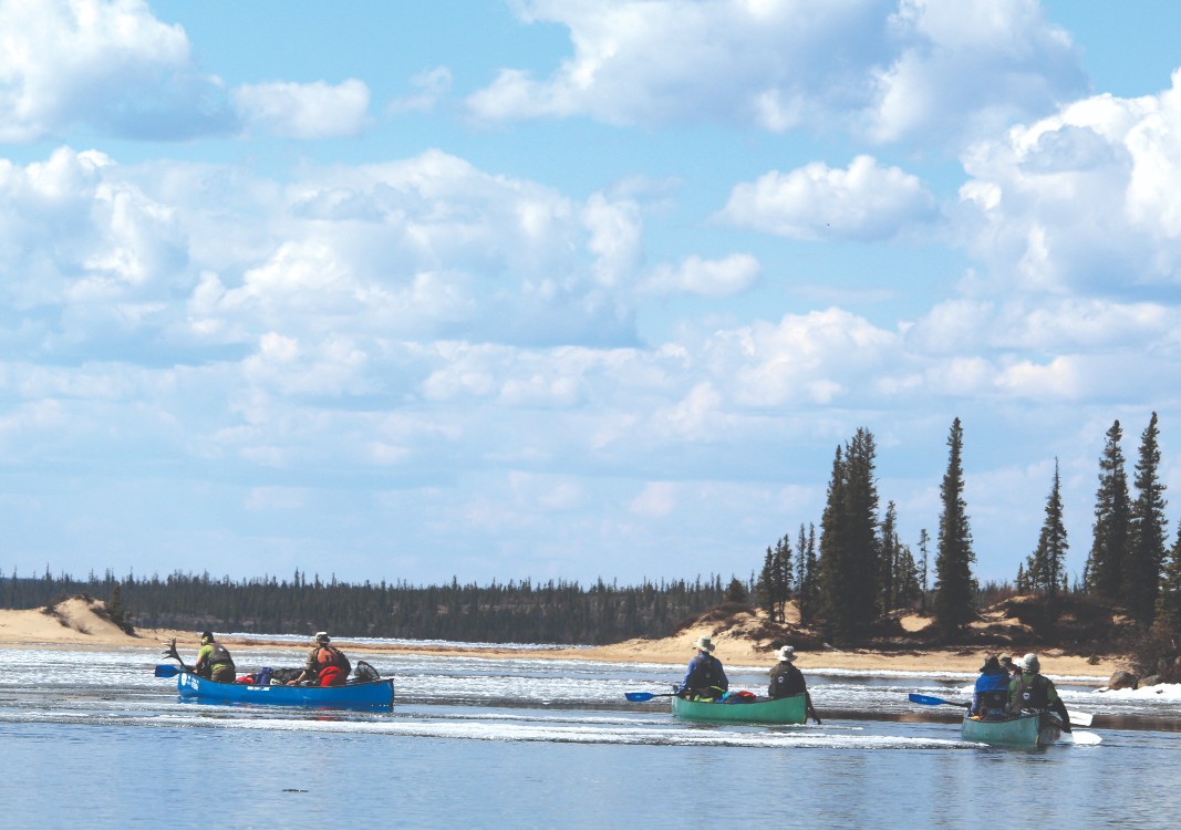 George Wing's group experienced three seasons in ten days on the Taltson River.