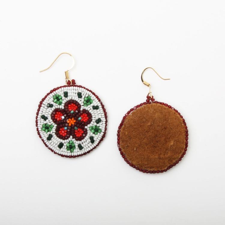 Jesse Larocque's beaded earrings.