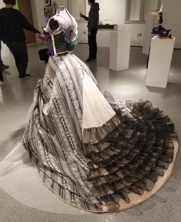 Victorian-era dress made from garbage