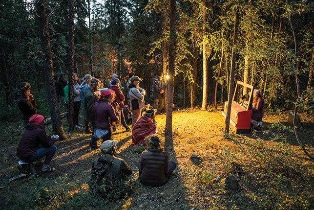 Expect the unexpected at one of eight venues on Brian Fidler’s property outside Whitehorse. Photo by Gary Bremner
