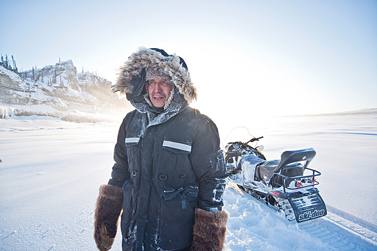 Pierrot takes us on a whirlwind tour of the Ramparts, a sacred place where he says many spirits have been spotted. Photo by Angela Gzowski