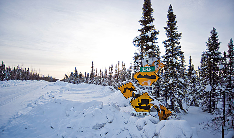 The hazards to watch out for on the winter road can be overwhelming. Photo by Angela Gzowski