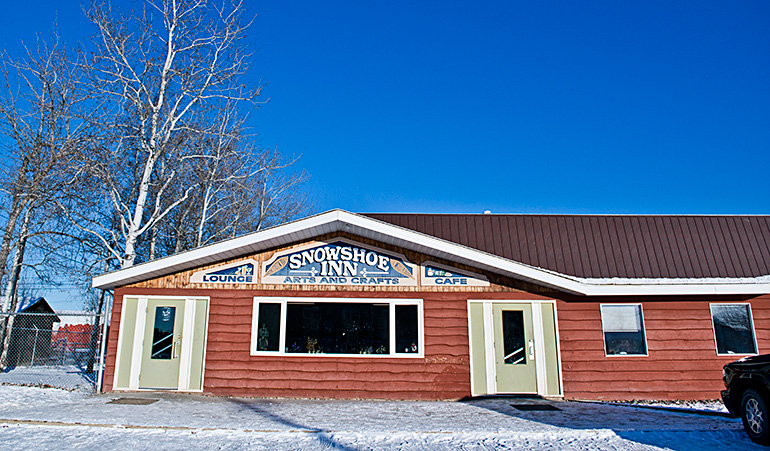 The Snowshoe Inn, Fort Providence's longstanding hotel, restaurant, bar, and gift shop. Patrick Kane