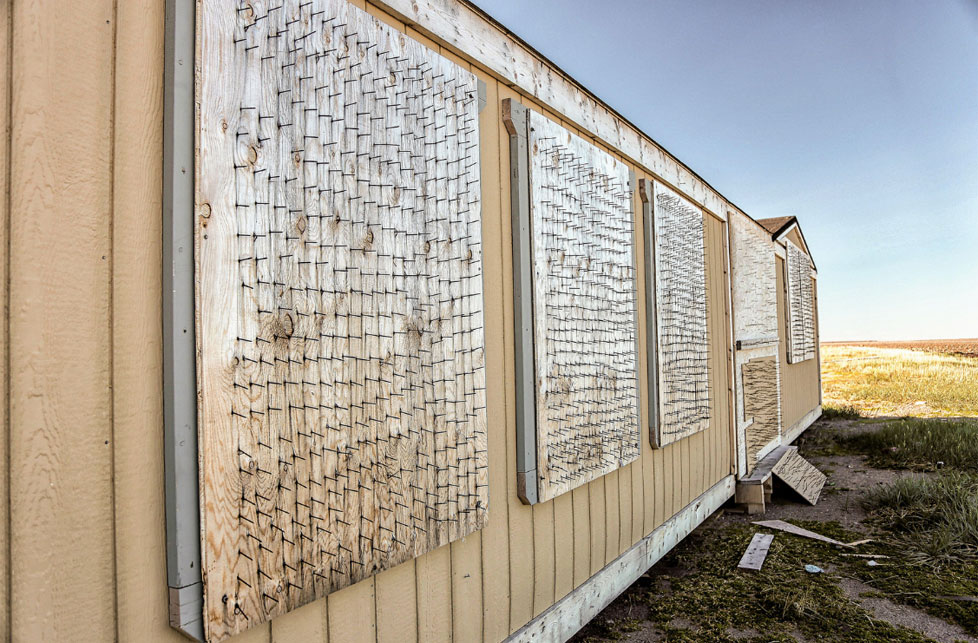 When you bear-proof a cabin in polar bear country, half-measures won’t do. This cabin is used by researchers as a base to study the same predators they guard against. Photo by Paul Aningat