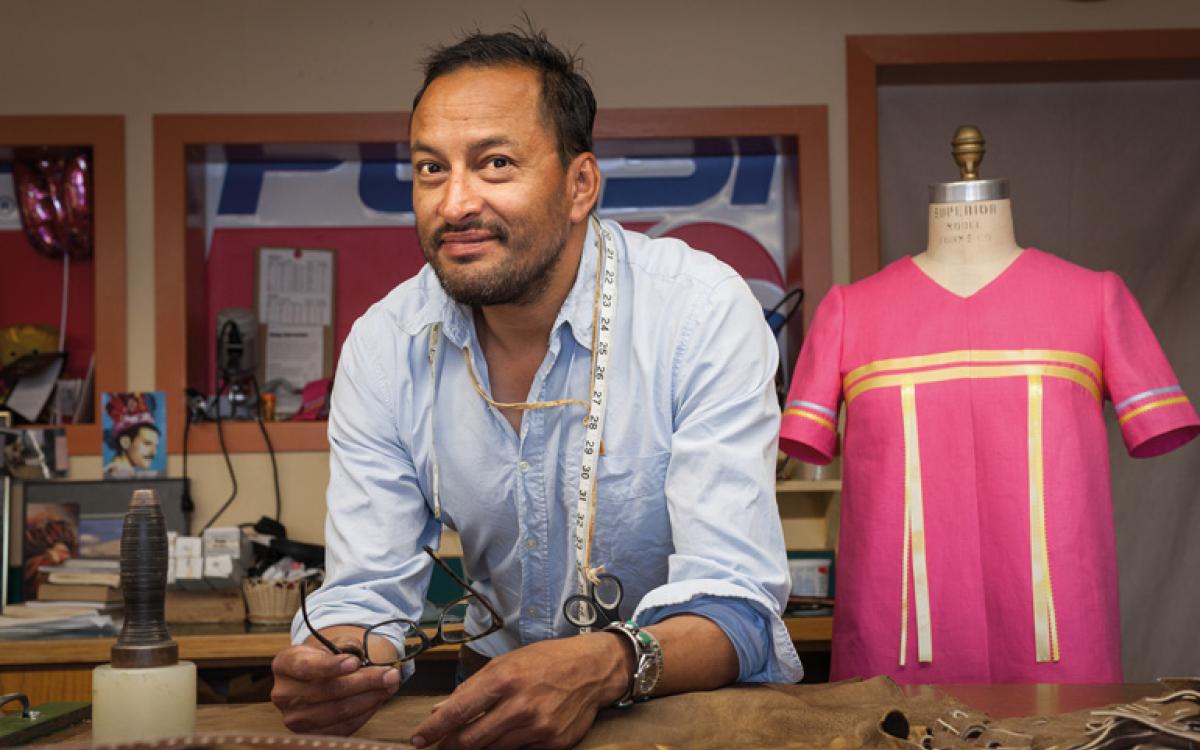 D'arcy Moses at his studio in Enterprise, NWT. Photo: Hannah Eden