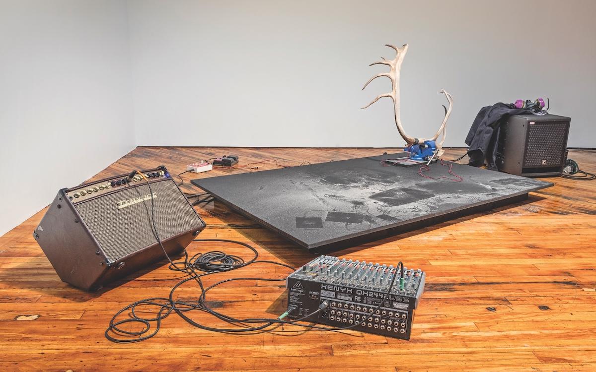 “Wnoondwaamin | we hear them,” on display in Toronto in 2016. 