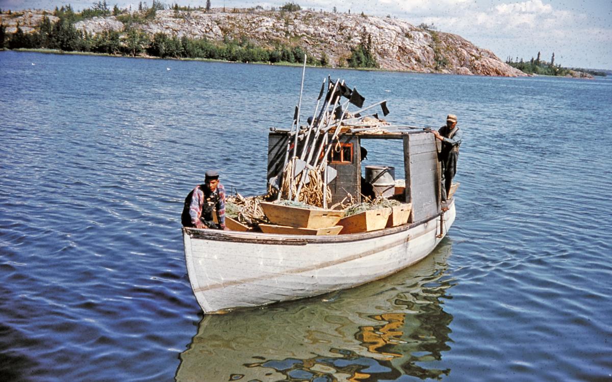 Fishermen on Great Slave Lake.