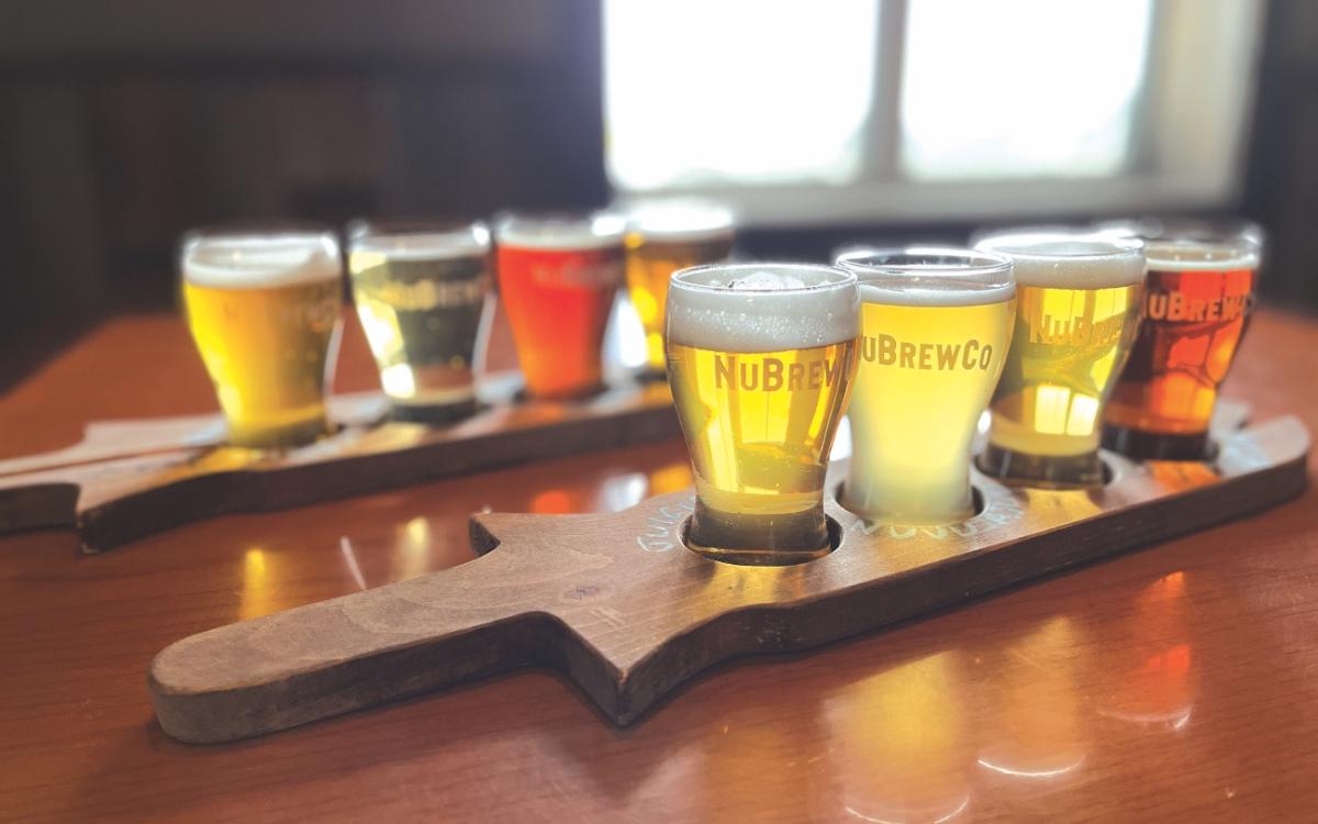 NuBrew offers a sample of some of their craft beer.