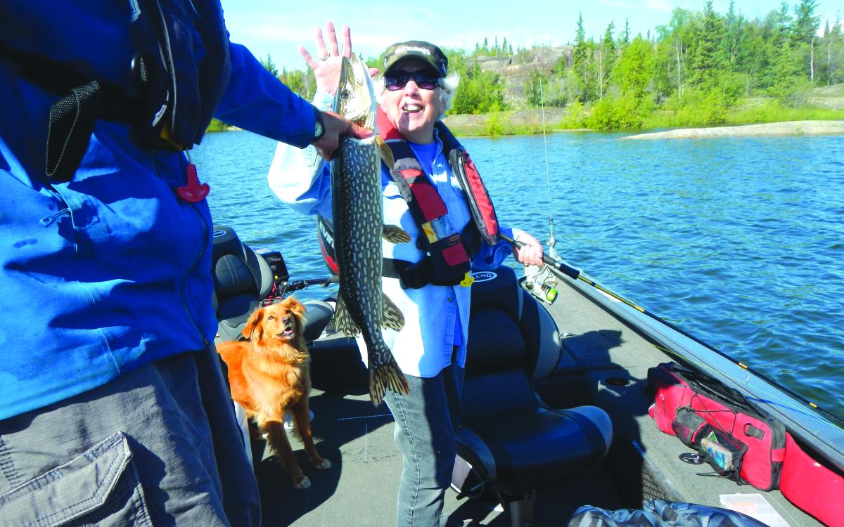 Marion Lavigne on Great Slave Lake. 