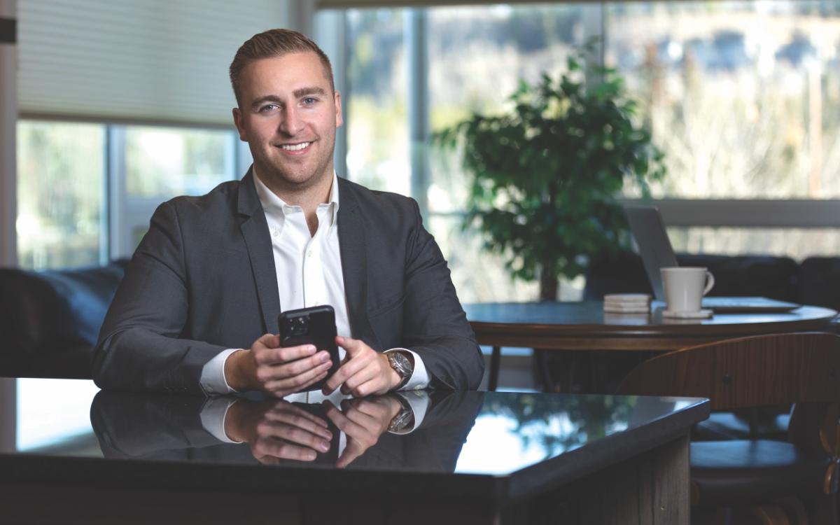 Ben Perreira at his desk