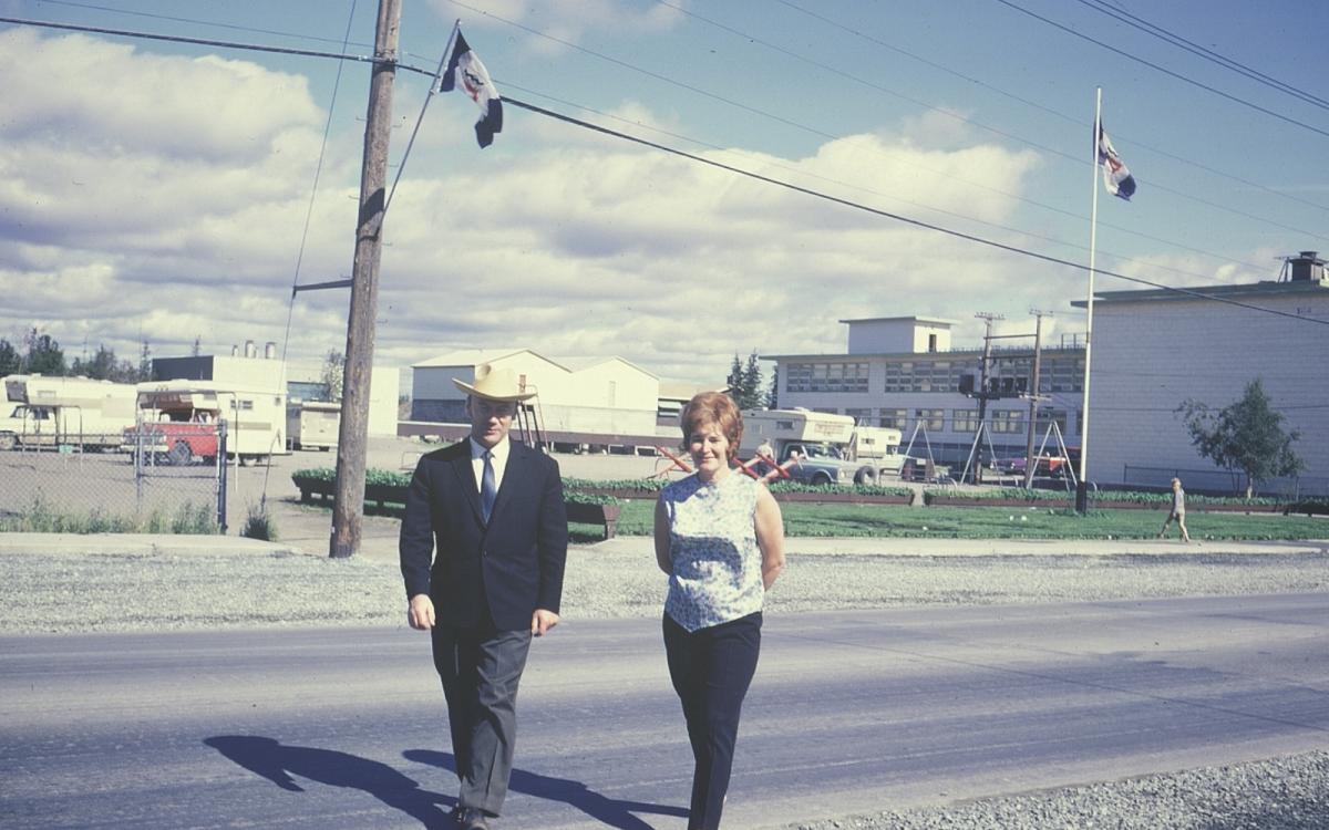 Boris Dotsenko, left, with Olga Jenkins in 1970.