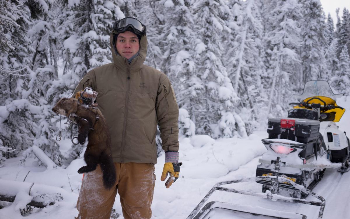 Devon Allooloo out near the trapline.