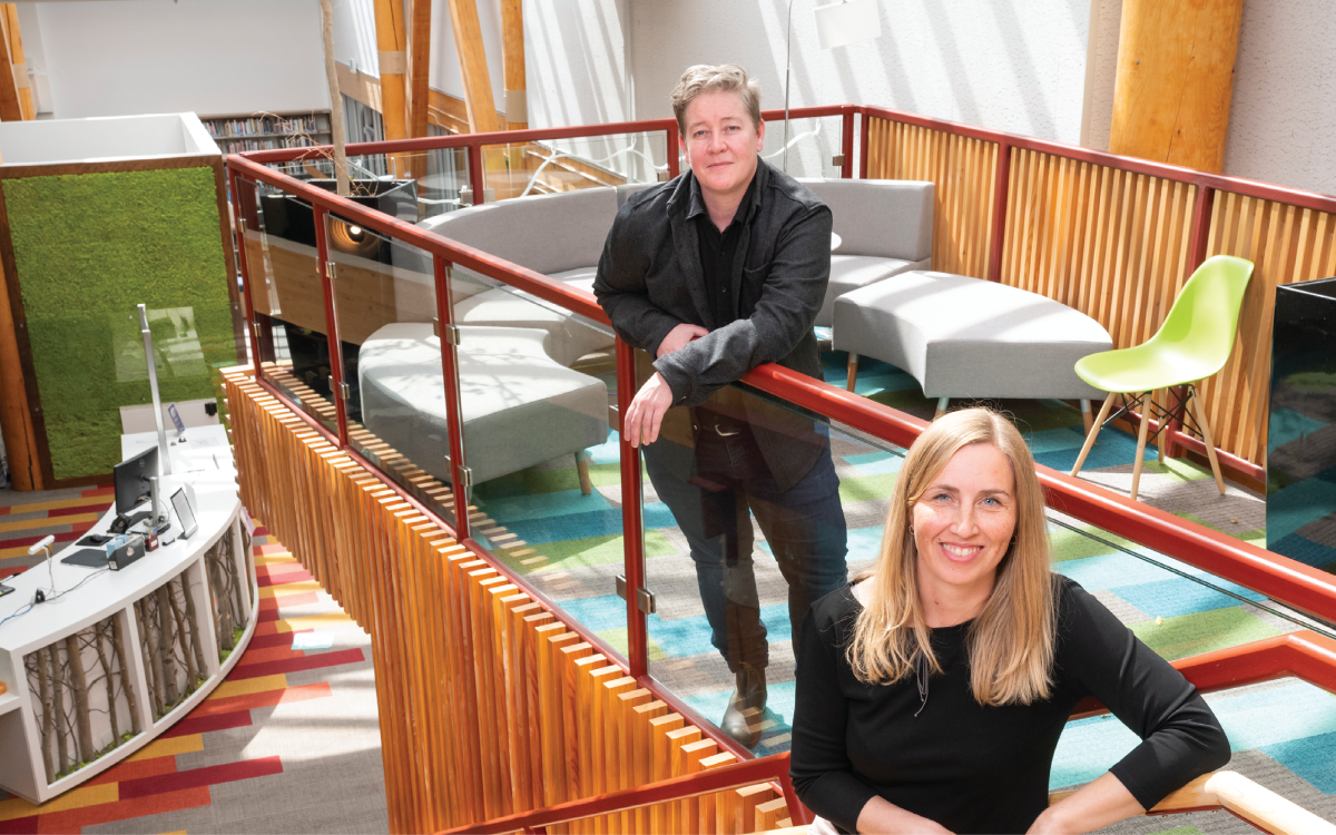 WORDSMITHS IVAN COYOTE (CENTRE) AND JAMELLA HAGEN (RIGHT) ARE PART OF THE EFFORT TO GROW THE YUKON WRITING COMMUNITY.