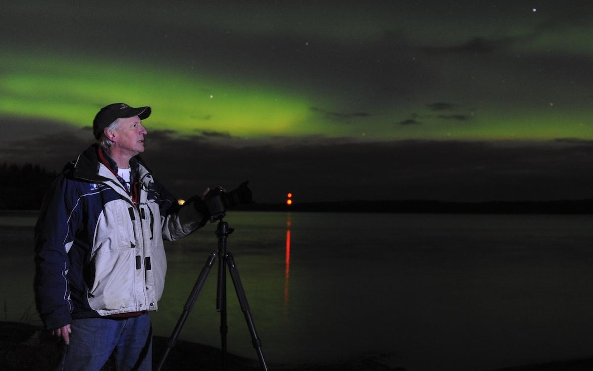 Bill Braden looks to the sky.