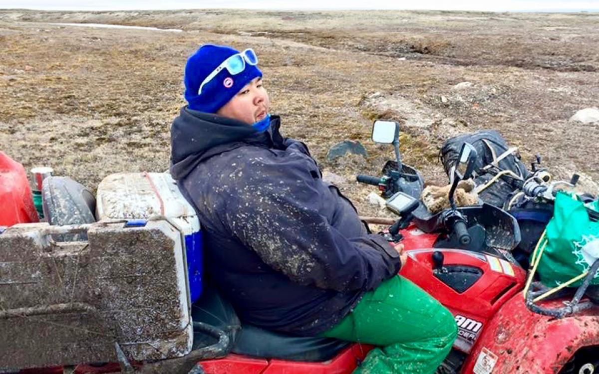 I get paid to do this? Angulalik Pedersen heading out on the land on his ATV. Photo courtesy Angulalik Pedersen