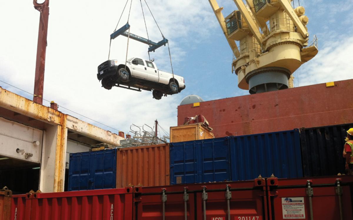 The most affordable way to get a car to Nunavut. Photo - NNSI