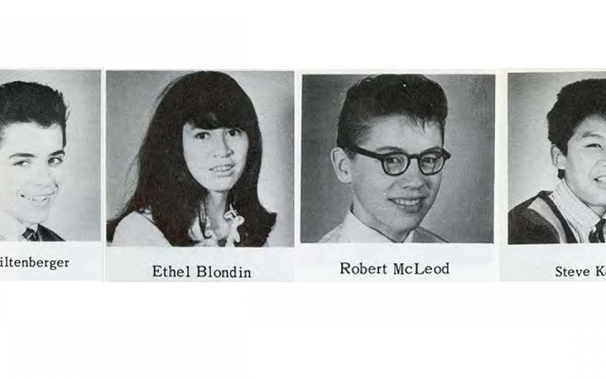 Grandin College yearbook photos from 1967