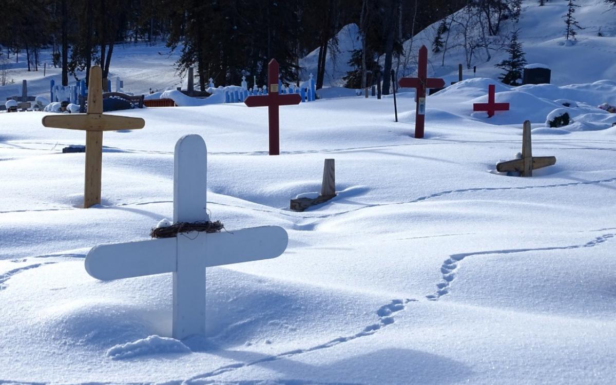 The Yellowknife Cemetery. 