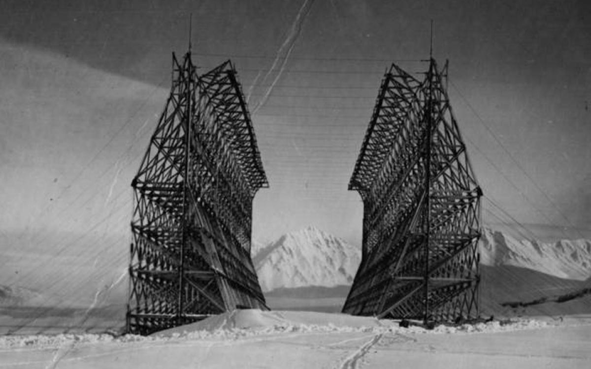 An airship hanger in Svalbard, Norway. Photo - Public Domain