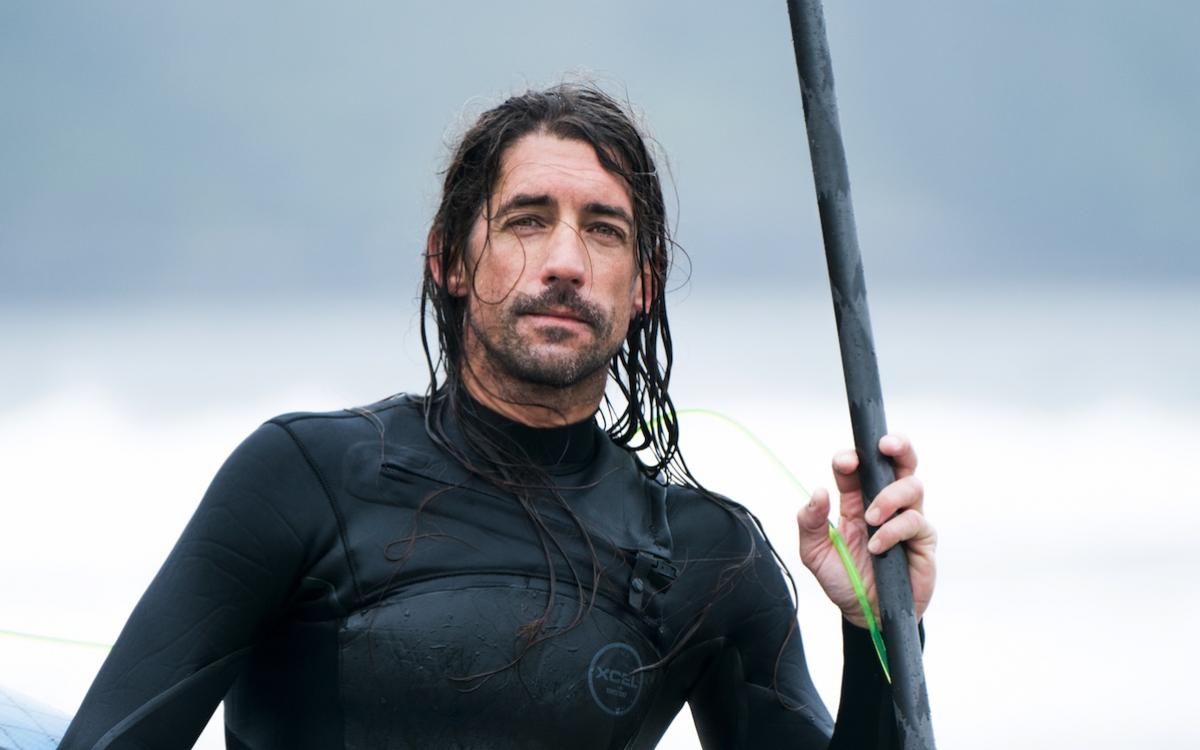 Karl Kruger with his paddle.