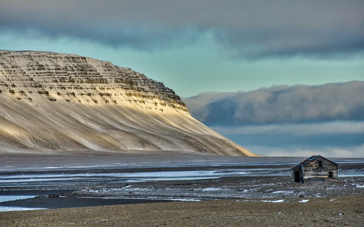 The abandoned outpost of Port Leopold, built sometime in the mid-1920s, on the northeastern tip of Somerset Island in the High Arctic, was used briefly to trade fox furs. Photo: Dennis Minty