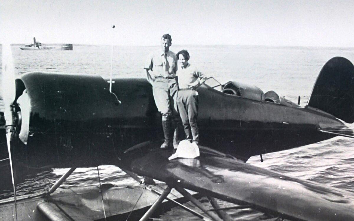 The world’s most famous pilot flies into the North. Photo - Library and Archives Canada