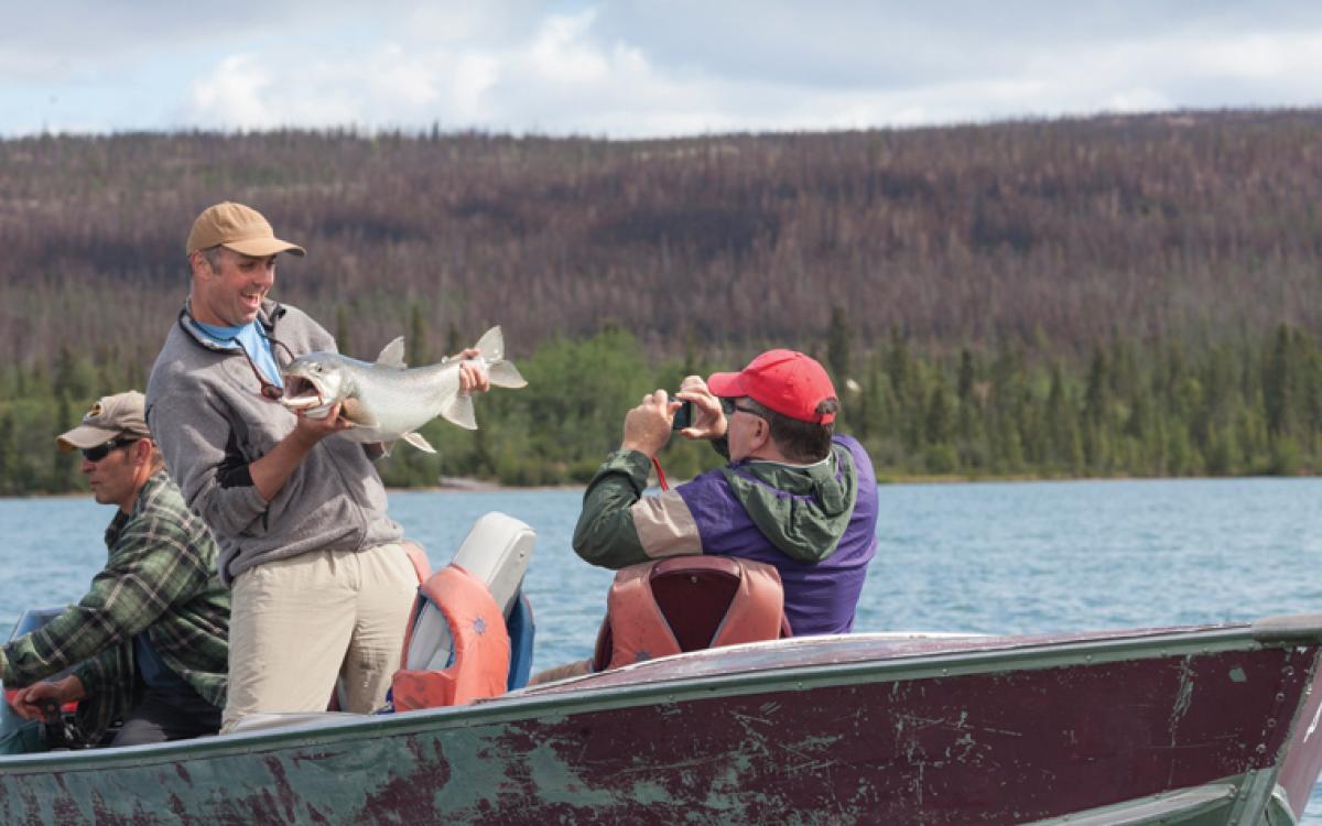 On the waters outside of Plummer's Lodge on Great Slave Lake. Hannah Eden/Up Here
