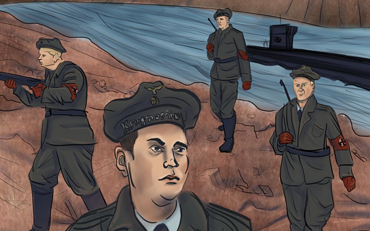LEBENSRAUM: The first-ever Nazi landing in North America took place after a U-boat surfaced off Labrador’s Arctic coast near the end of the Second World War. The Germans set up a secret weather station that went undetected for 30 years. Artwork by Greg Hill