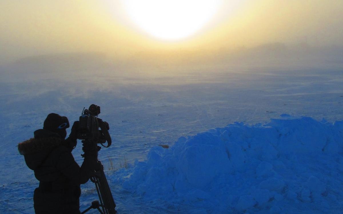Charlotte Morritt-Jacobs captures the sunset in Rankin Inlet. 