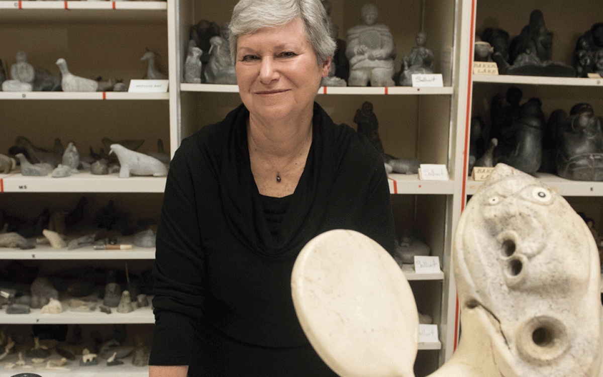 Darlene Coward Wight, the long-time curator of Inuit art at the Winnipeg Art Gallery is working to get as many eyes as possible on the Nunavut government’s collection. Photos courtesy Tammy Sawatzky/WAG