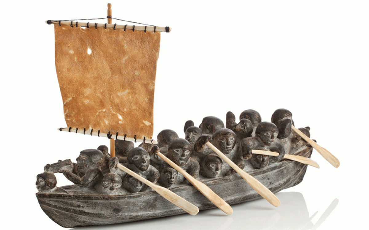Joe Talirunili, Migration Boat, 1965-66 It's yours for a boat load of cash: $153,400. Photo courtesy Walkers Inuit Art