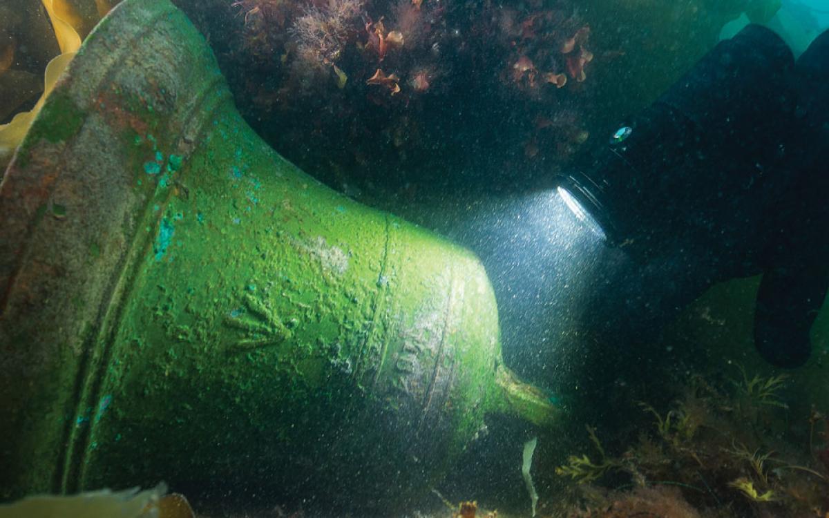 The bell of HMS Erebus. Photo courtesy Thierry Boyer/Parks Canada