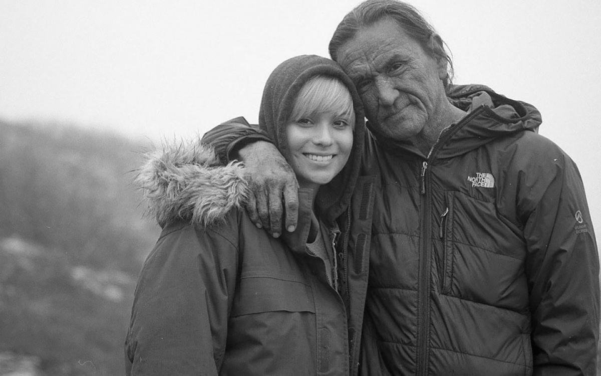 The Sun at Midnight:  Devery Jacobs, left, and Duane Howard, right, star in the feature film directed by Kirsten Carthew. Photo courtesy Pierre Cruz