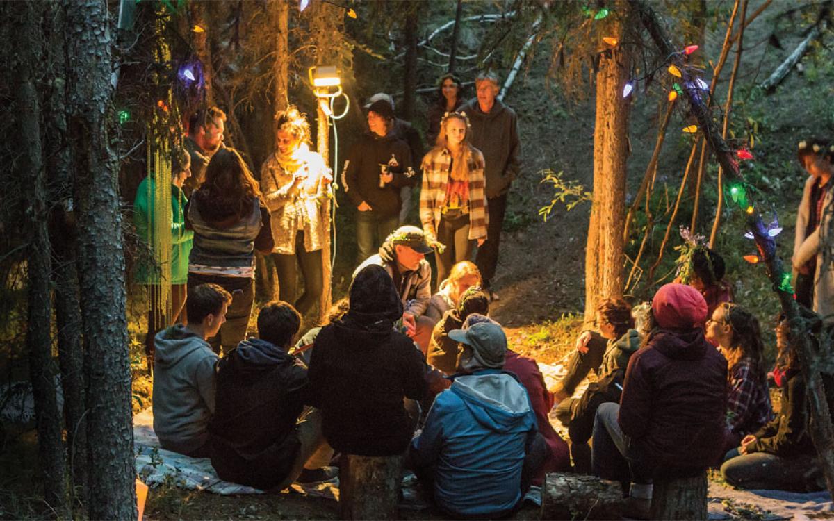 All the forest is a stage at Brian Fidler’s Theatre in the Bush. Photo by Gary Bremner