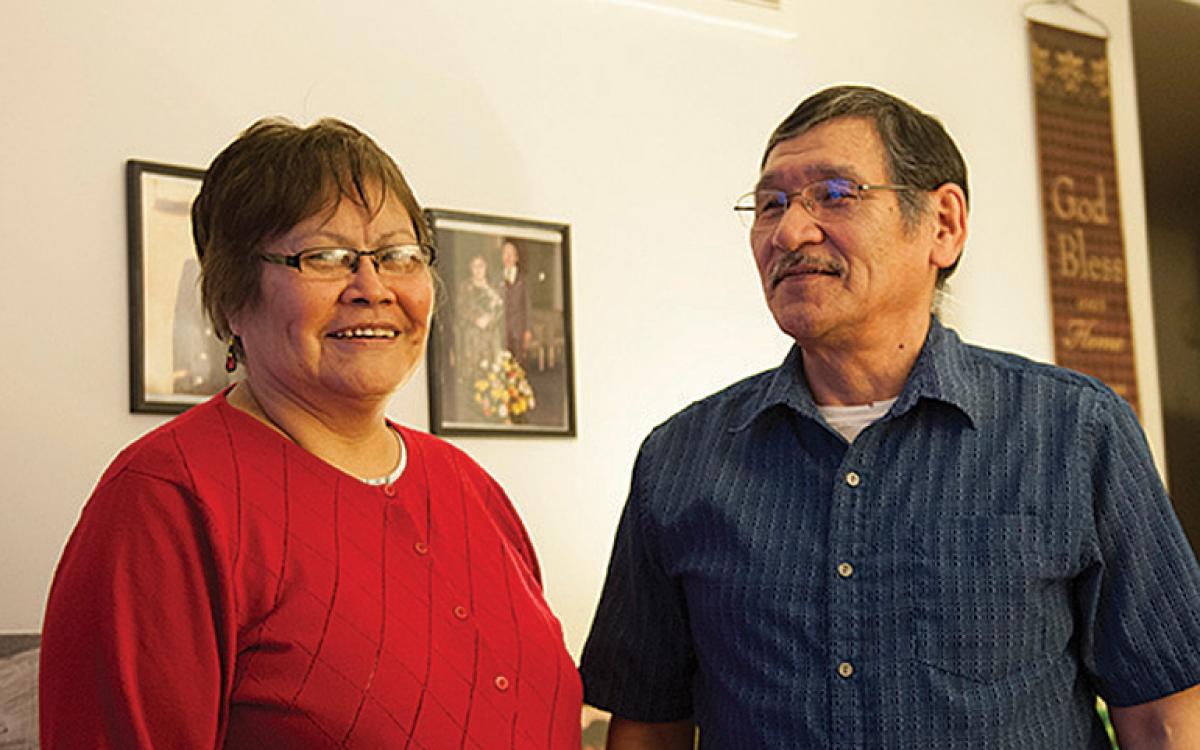 He’s Inuvialuit; she’s Dene. It hasnt always been easy—but this couple knows a thing or two about survival. Photo by Herb Mathisen