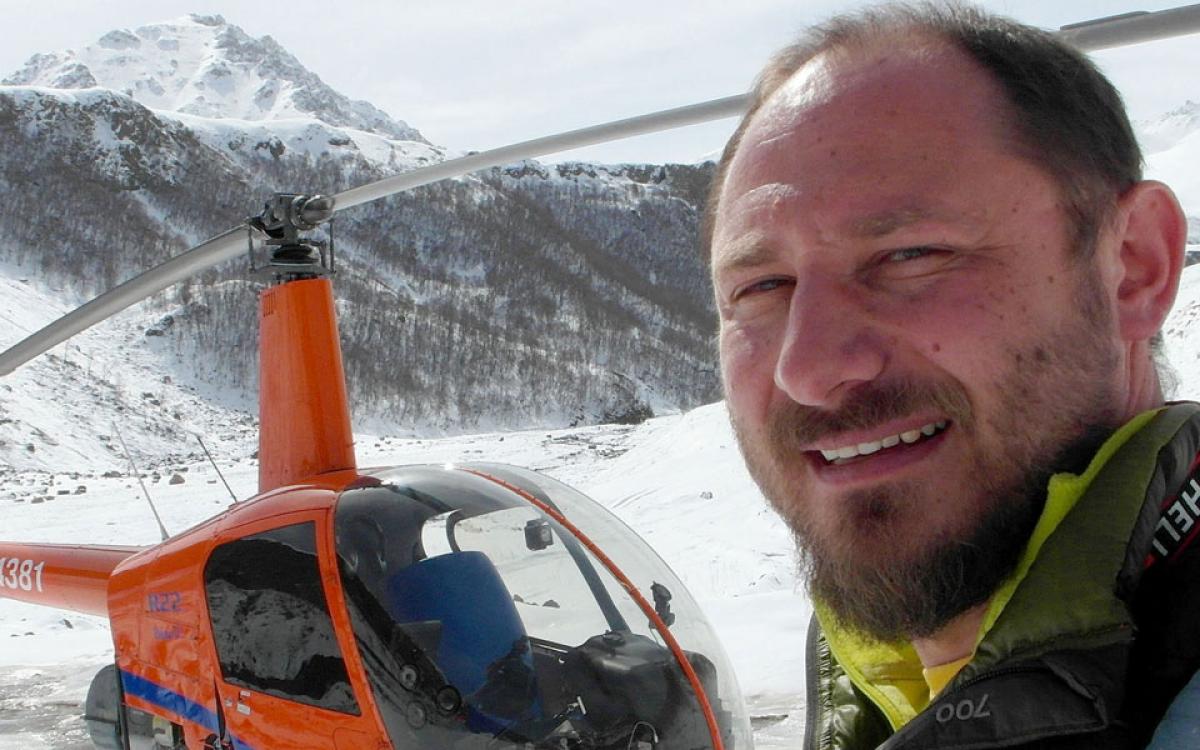 Sergey Ananov's chopper crashed. And then his real troubles began. Photo courtesy of FAI - World Air Sports.
