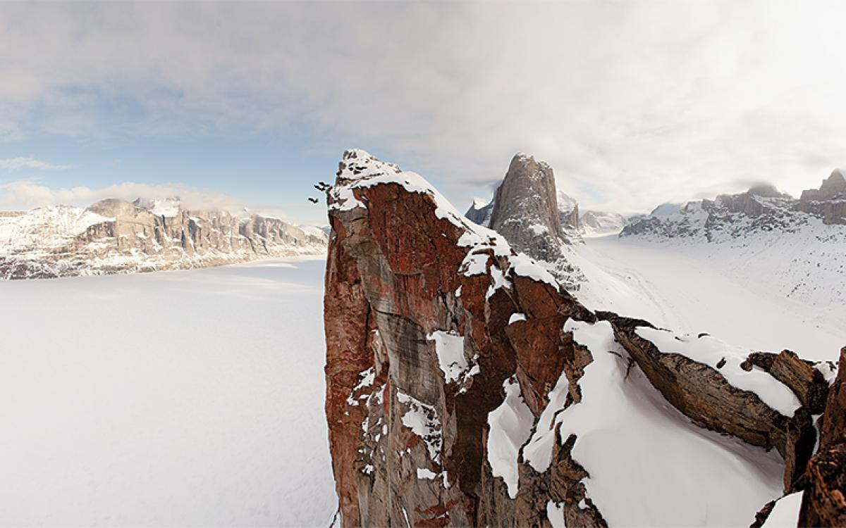 Base Jumping off Mount Asgard, Baffin Island