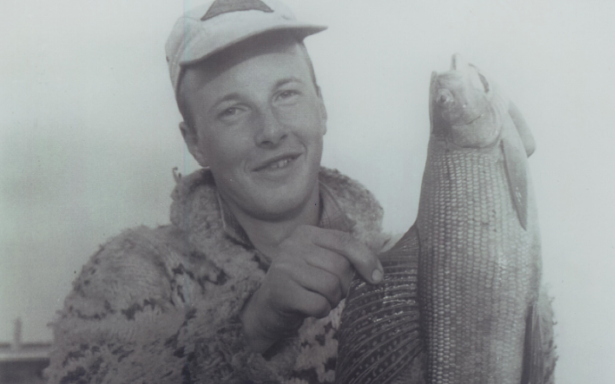 Chummy Plummer on Great Slave Lake at age 14. COURTESY PLUMMER'S ARCTIC LODGES