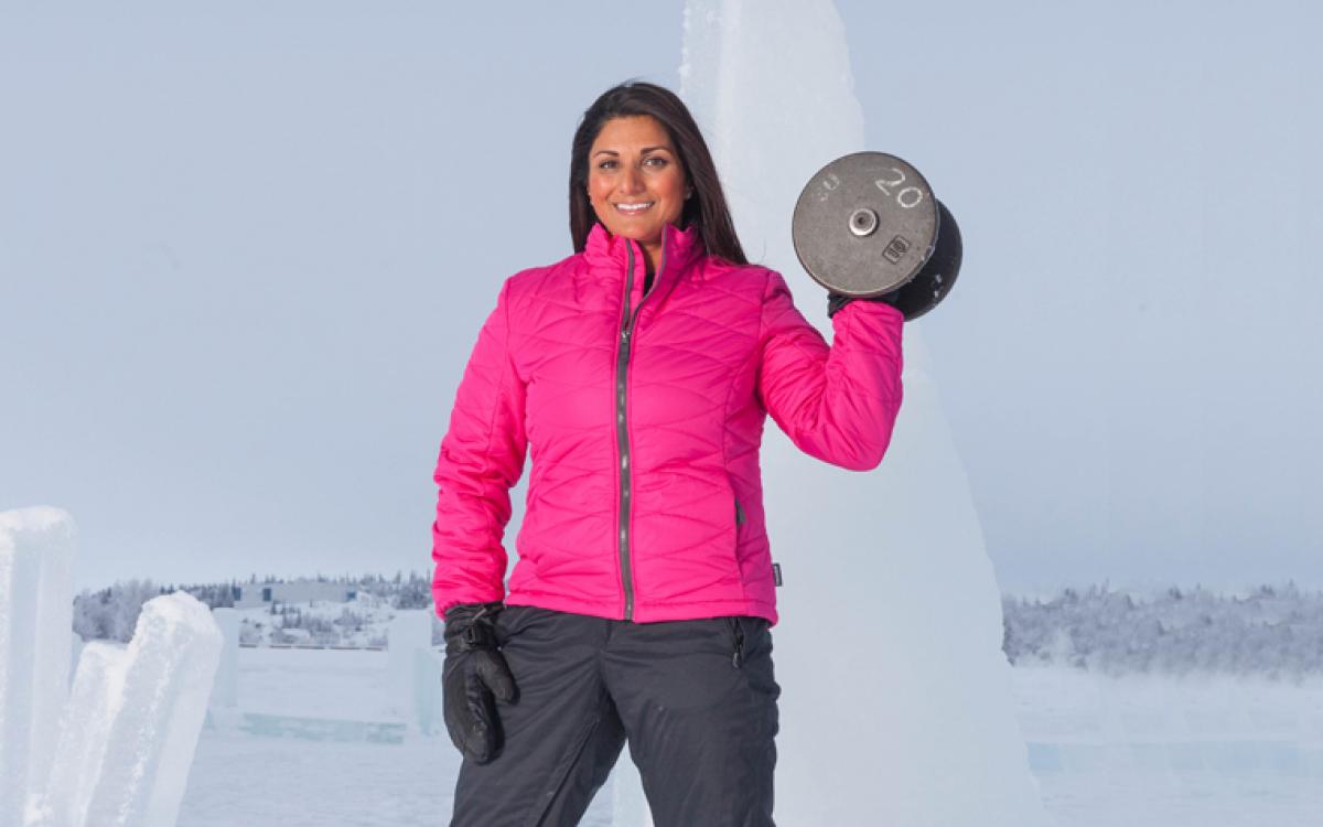 Kam Hogan, Yellowknife Racquet Club fitness instructor. Photos by Hannah Eden/Up Here