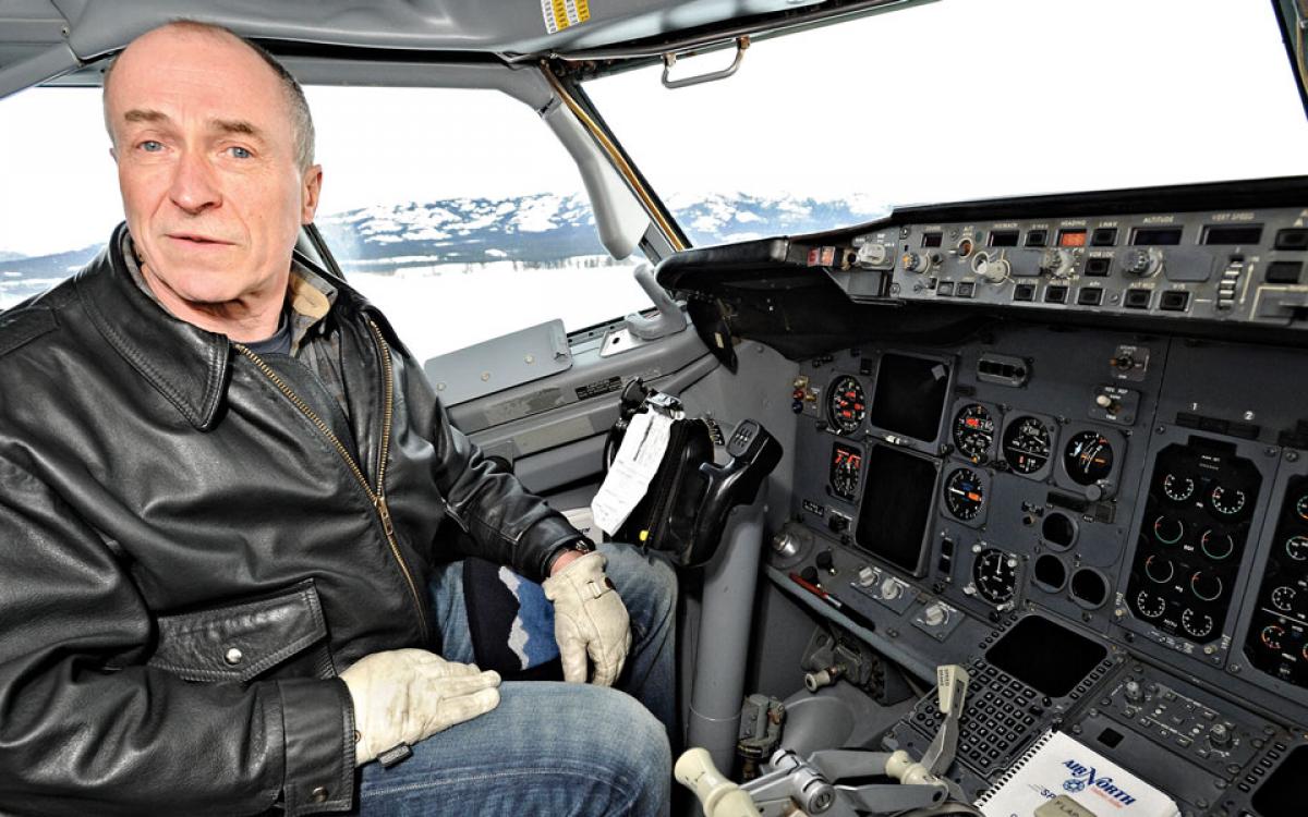 Joe Sparling's equally at ease piloting a Boeing 737 or his company, Air North. Photo by Ian Stewart/Yukon News