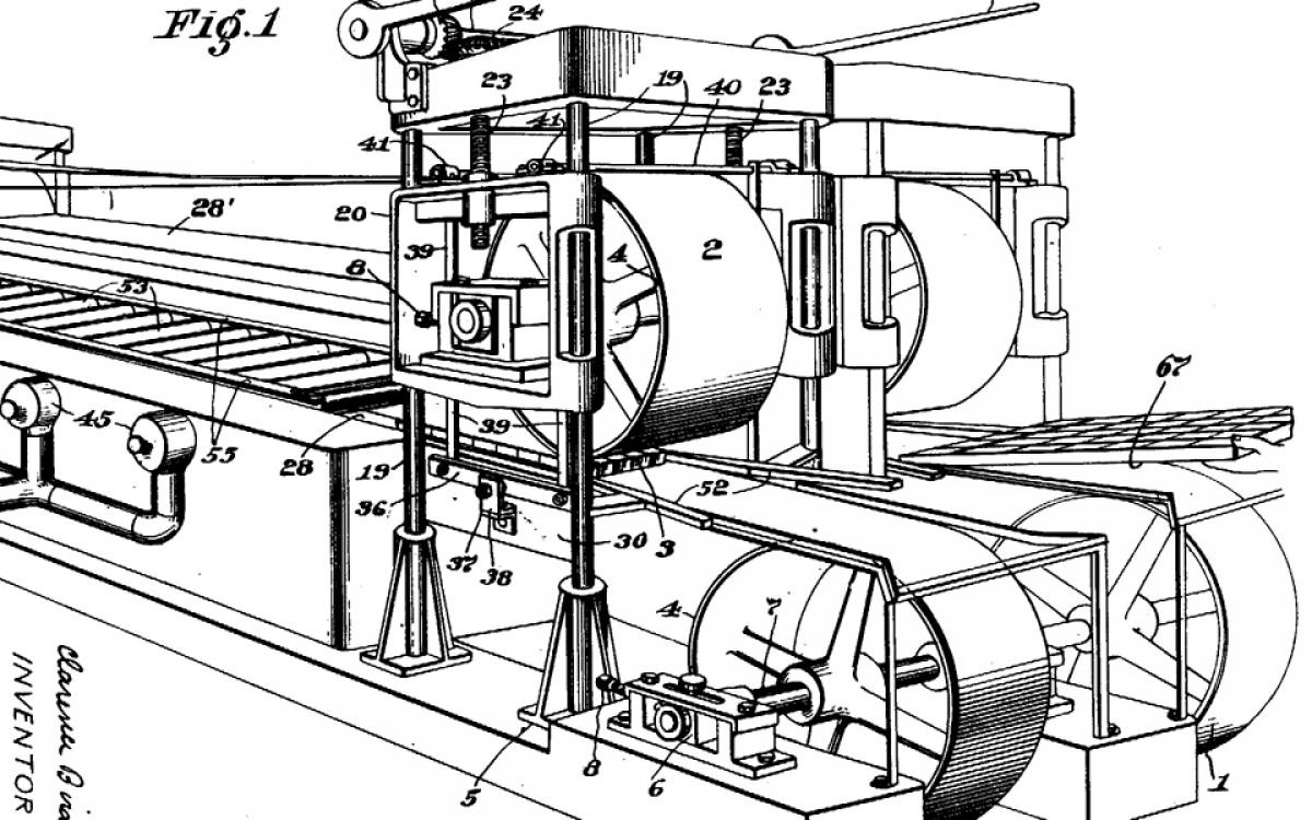 Plans from Clarence Birdseye's 1930 patent for quick-frozen fish. (Public Domain)