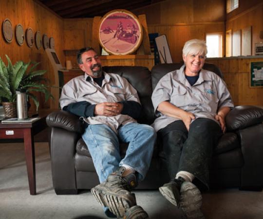 Robert "Yogi Bear" Chenard and Brenda "Boo Boo" Penney run the Louise Falls day-use campground off the Mackenzie Highway, near the Alberta/NWT border. Photo Hannah Eden