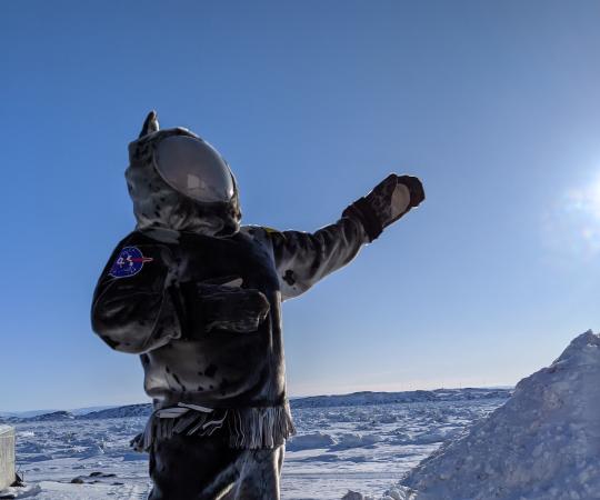 A sealskin spacesuit