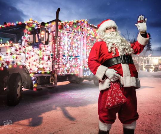 GARBAGE TRUCK SANTA