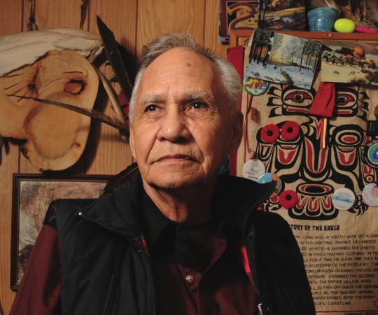 Art Johns in his home