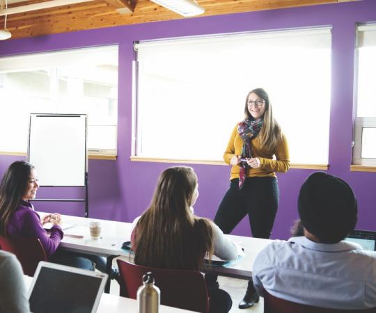 Students learning at Yukon University