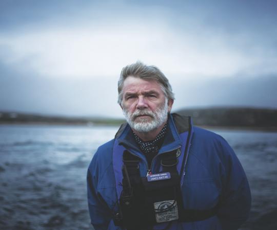 James Raffin poses outside 