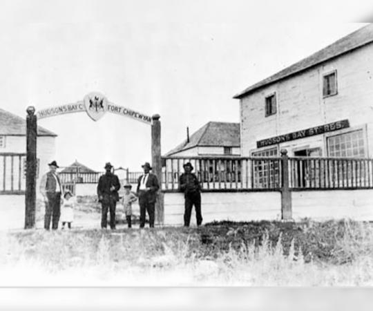 Black and white photo of men 