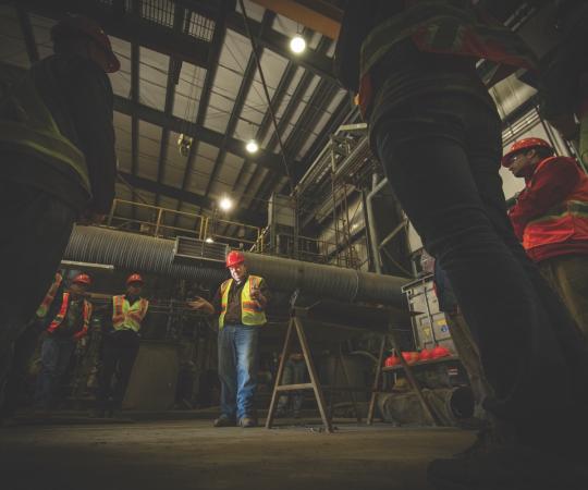 Clynton Alexco in the warehouse.